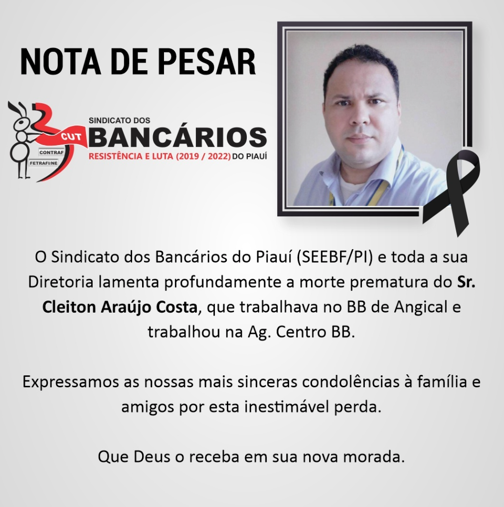 Bancário do Banco do Brasil morre da Covid-19 em Teresina